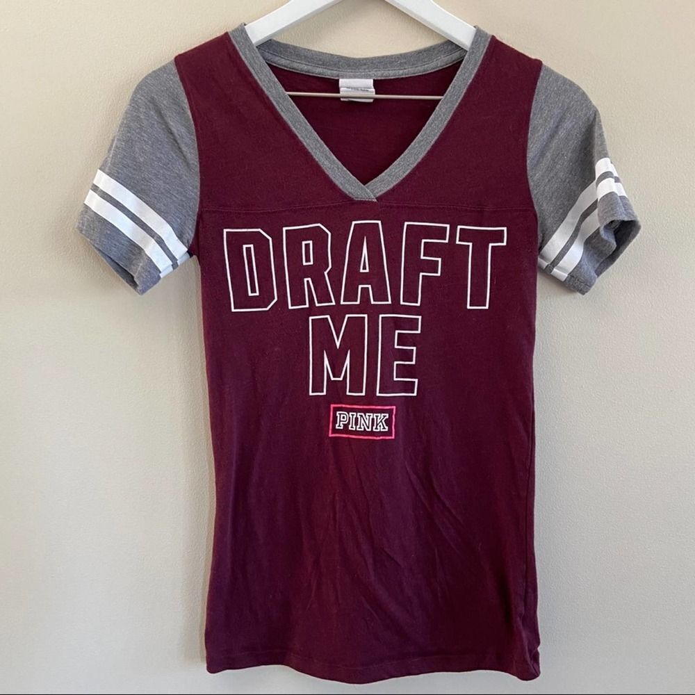 VS Pink ‘Draft Me’ T-Shirt Size S
